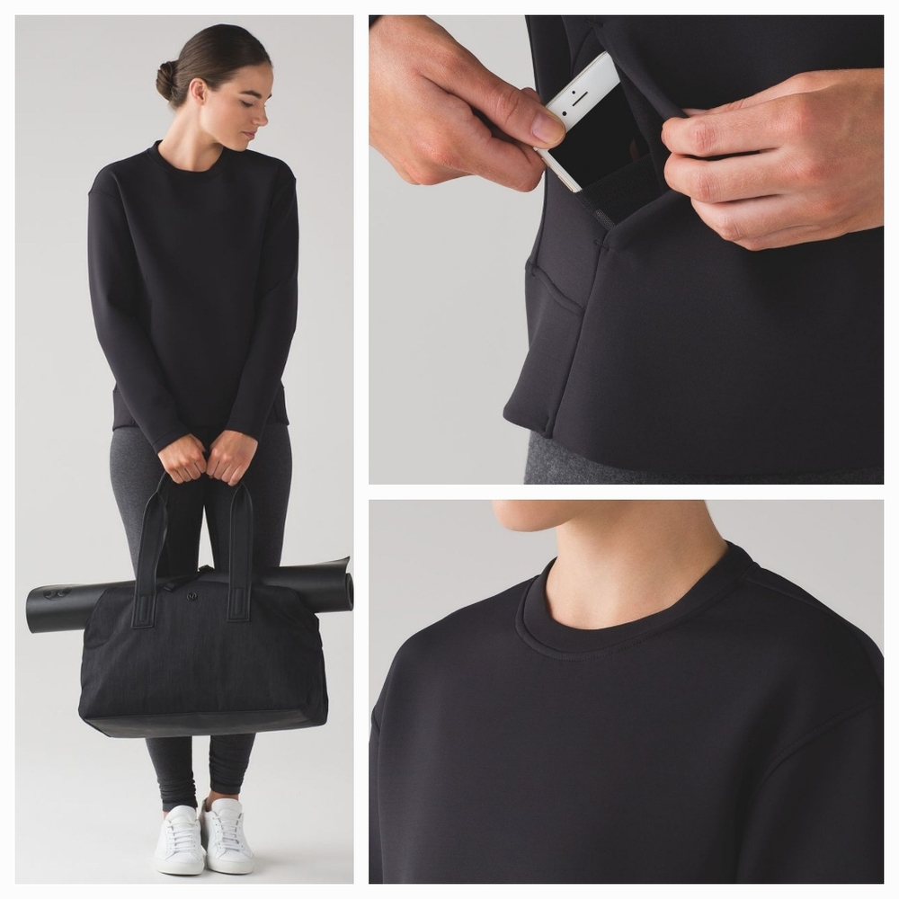 Lululemon Embrace The Space Crewneck Black Sz 6